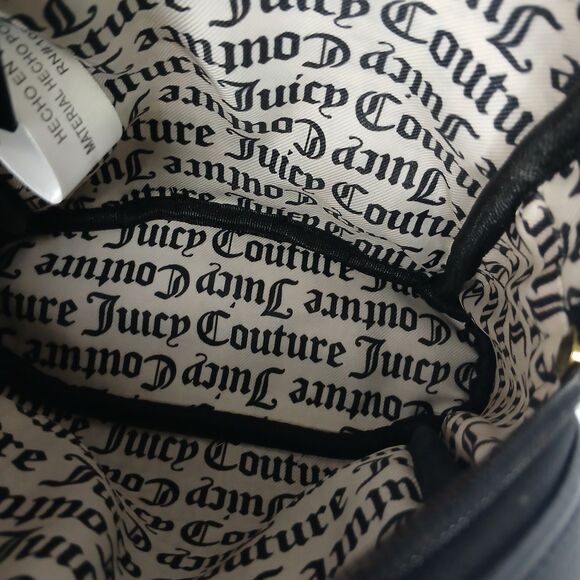 New Juicy Couture Black Leather Mini Backpack Purse - Picture 9 of 10